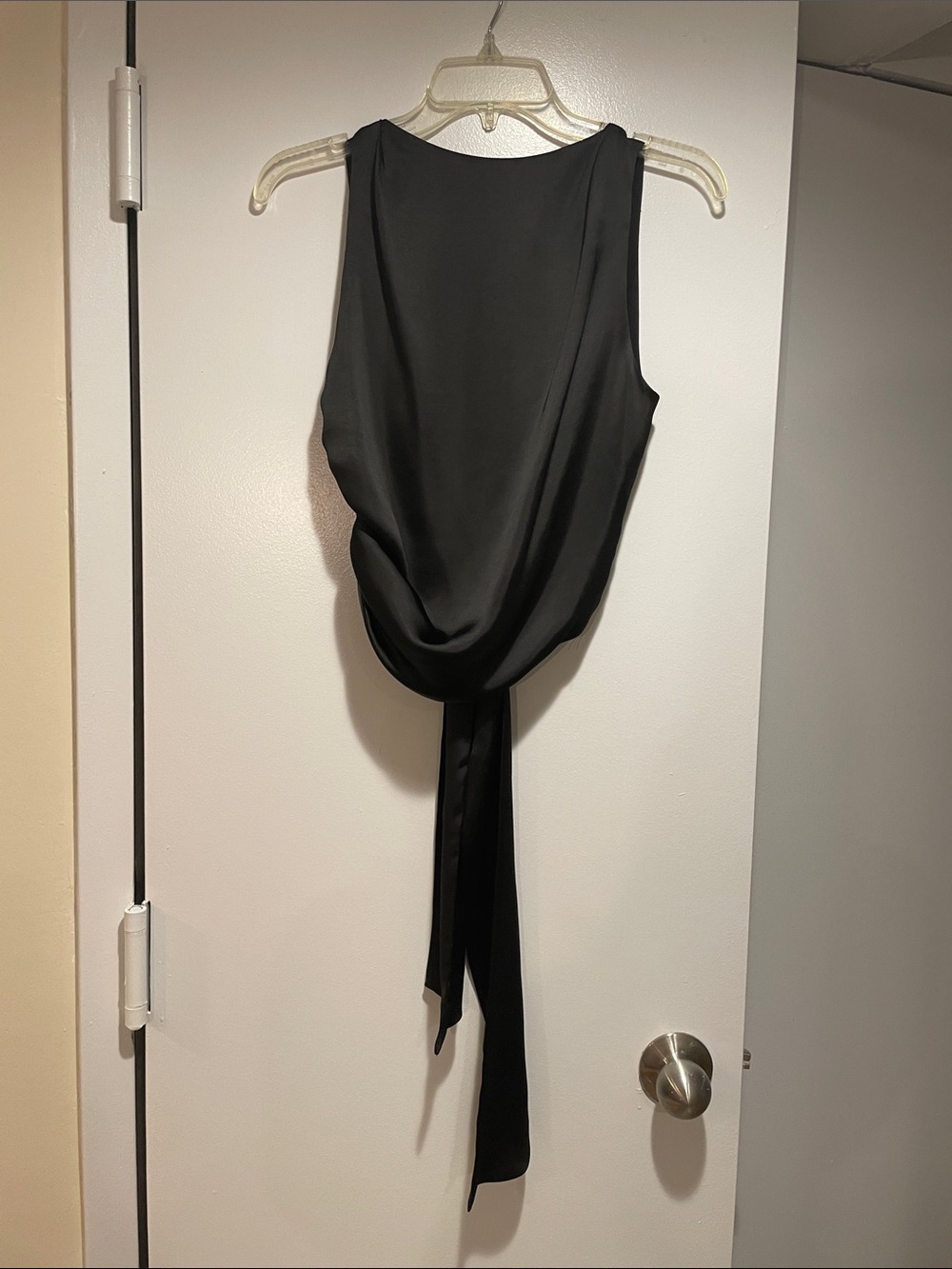 Zara Black Draped Tie-Back Camisole